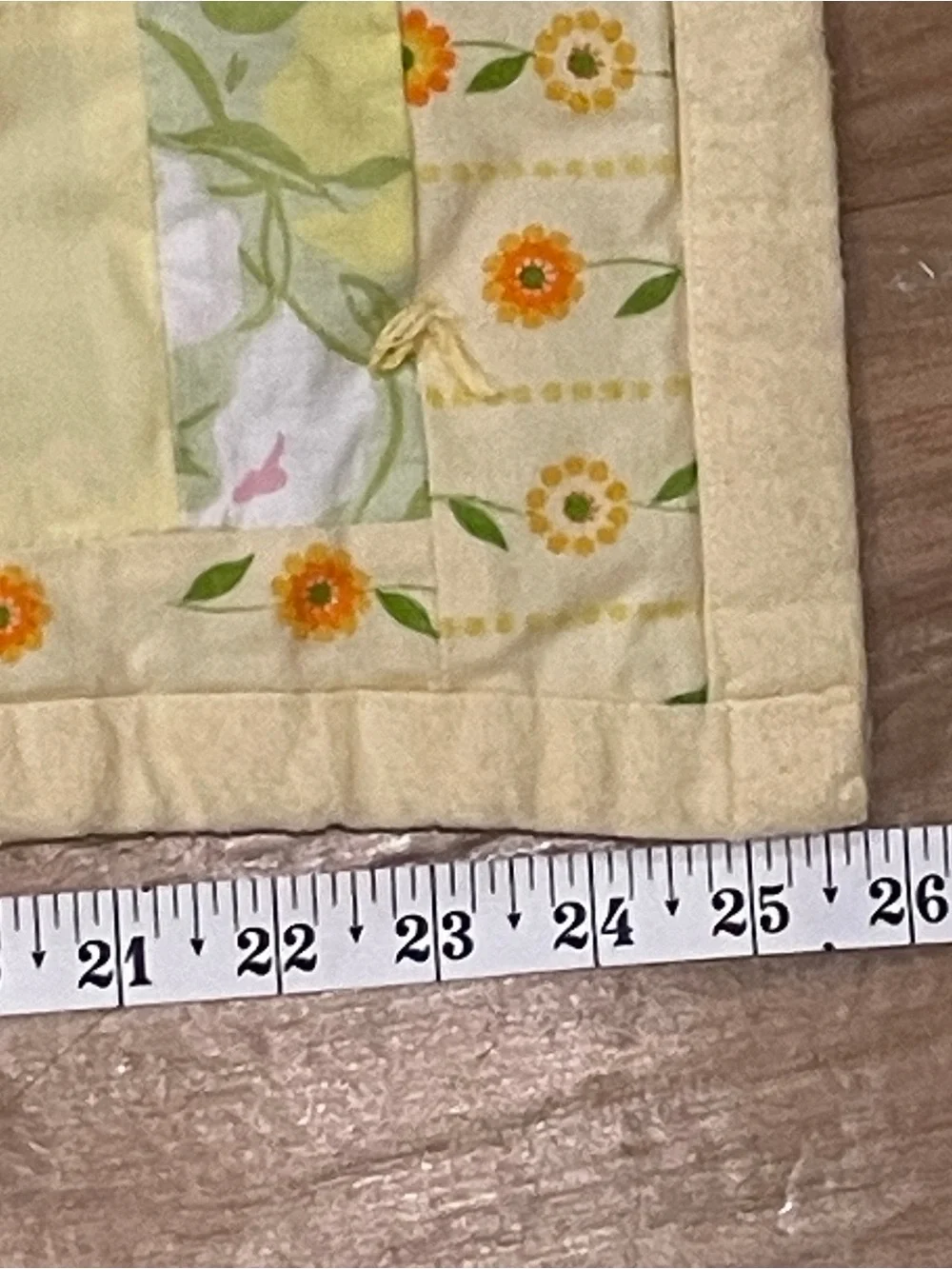 Handmade Baby Quilt Elephant Yellow Gingham Style Blanket 26